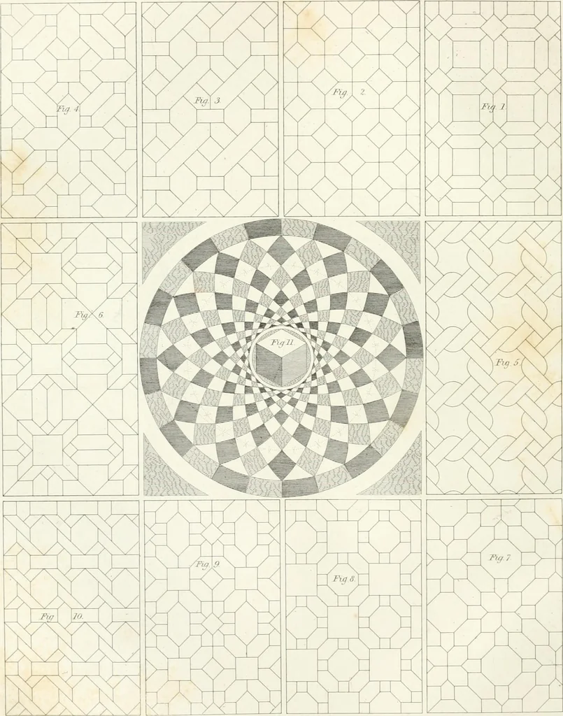 An illustration from Encyclopedia of architecture : a dictionary of the science and practice of architecture, building, carpentry, etc., from the earliest ages to the present time, forming a comprehensive work of reference for the use of architects, builders, carpenters, masons, engineers, students, professional men, and amateurs, 1852, leaf 398