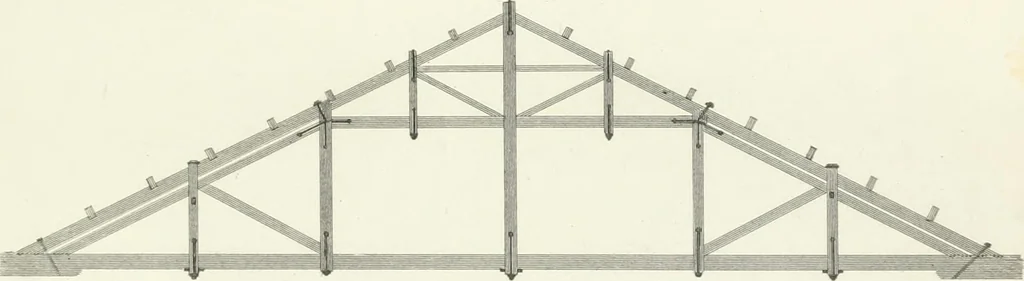 An illustration from Encyclopedia of architecture : a dictionary of the science and practice of architecture, building, carpentry, etc., from the earliest ages to the present time, forming a comprehensive work of reference for the use of architects, builders, carpenters, masons, engineers, students, professional men, and amateurs, 1852, leaf 579