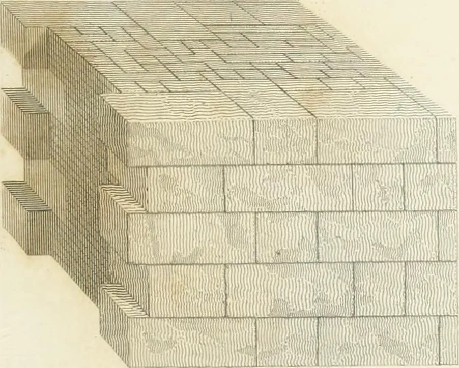An illustration from Encyclopedia of architecture : a dictionary of the science and practice of architecture, building, carpentry, etc., from the earliest ages to the present time, forming a comprehensive work of reference for the use of architects, builders, carpenters, masons, engineers, students, professional men, and amateurs, 1852, leaf 695