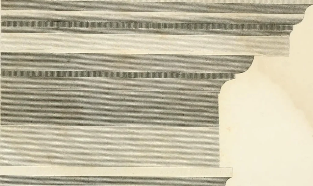 An illustration from Encyclopedia of architecture : a dictionary of the science and practice of architecture, building, carpentry, etc., from the earliest ages to the present time, forming a comprehensive work of reference for the use of architects, builders, carpenters, masons, engineers, students, professional men, and amateurs, 1852, leaf 757