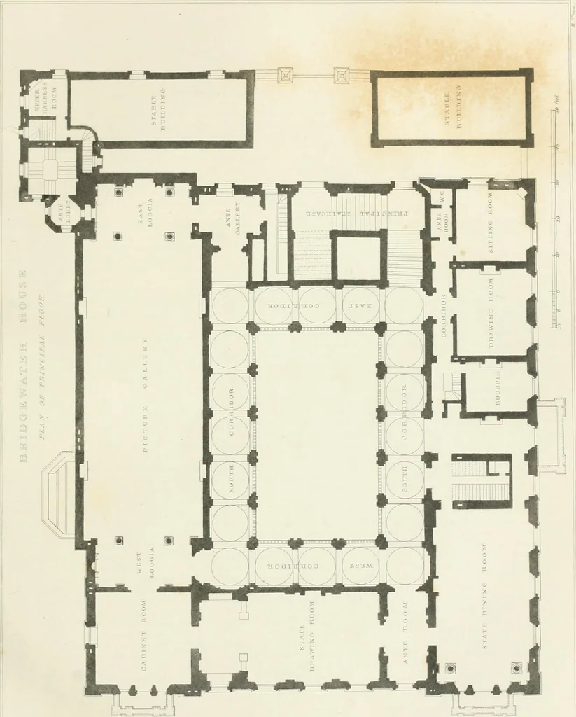 An illustration from Encyclopedia of architecture : a dictionary of the science and practice of architecture, building, carpentry, etc., from the earliest ages to the present time, forming a comprehensive work of reference for the use of architects, builders, carpenters, masons, engineers, students, professional men, and amateurs, 1852, leaf 91