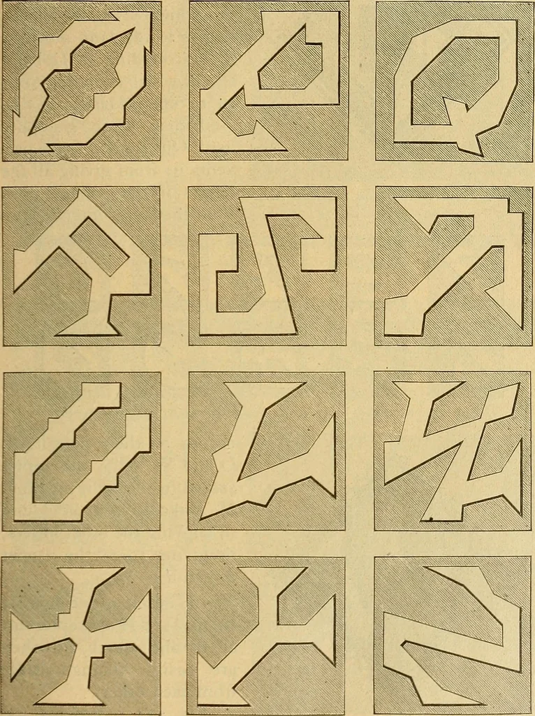 An illustration from Encyclopedia of needlework, 1890, leaf 104