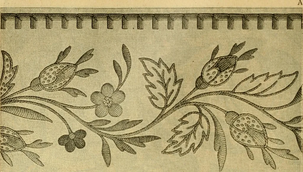 An illustration from Encyclopedia of needlework, 1890, leaf 107