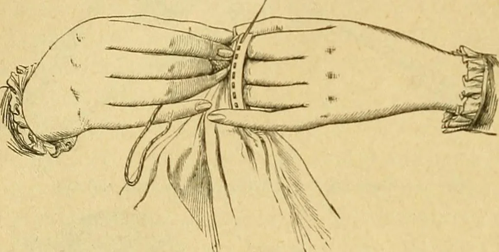 An illustration from Encyclopedia of needlework, 1890, leaf 11