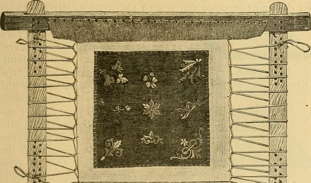 An illustration from Encyclopedia of needlework, 1890, leaf 122