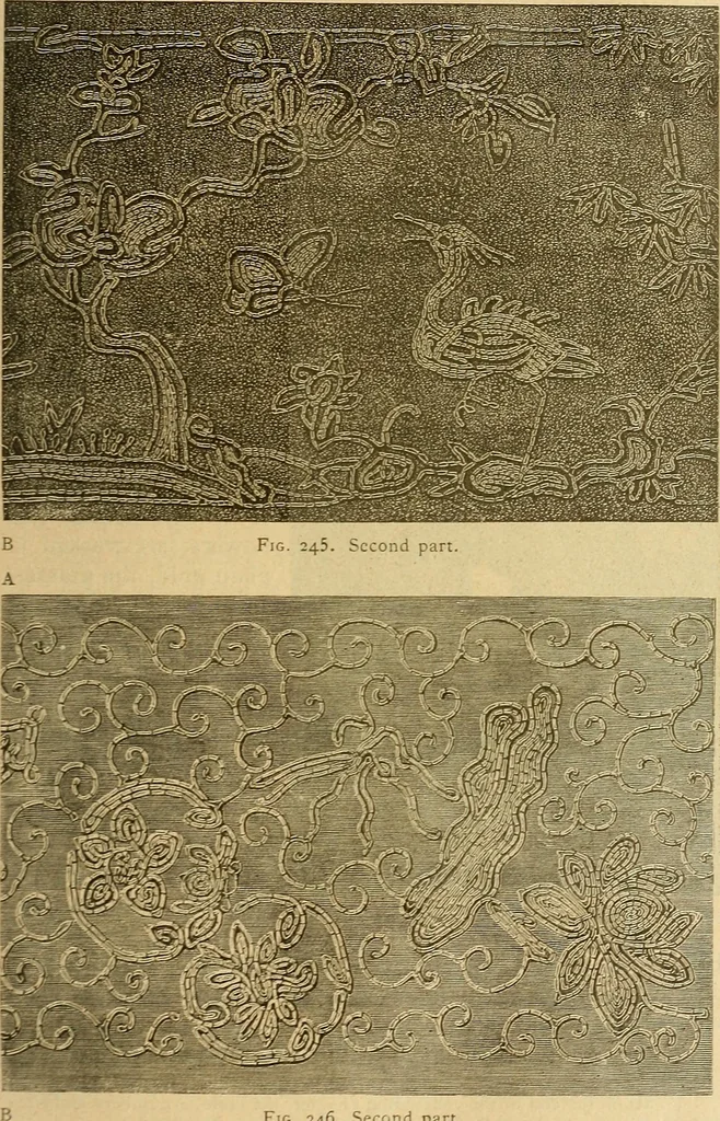 An illustration from Encyclopedia of needlework, 1890, leaf 128