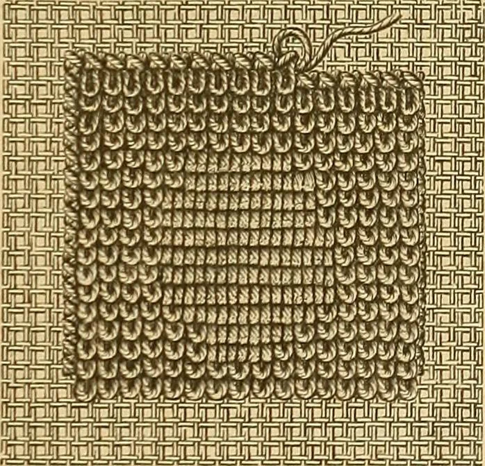 An illustration from Encyclopedia of needlework, 1890, leaf 144