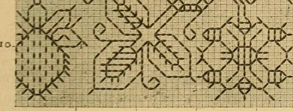 An illustration from Encyclopedia of needlework, 1890, leaf 164