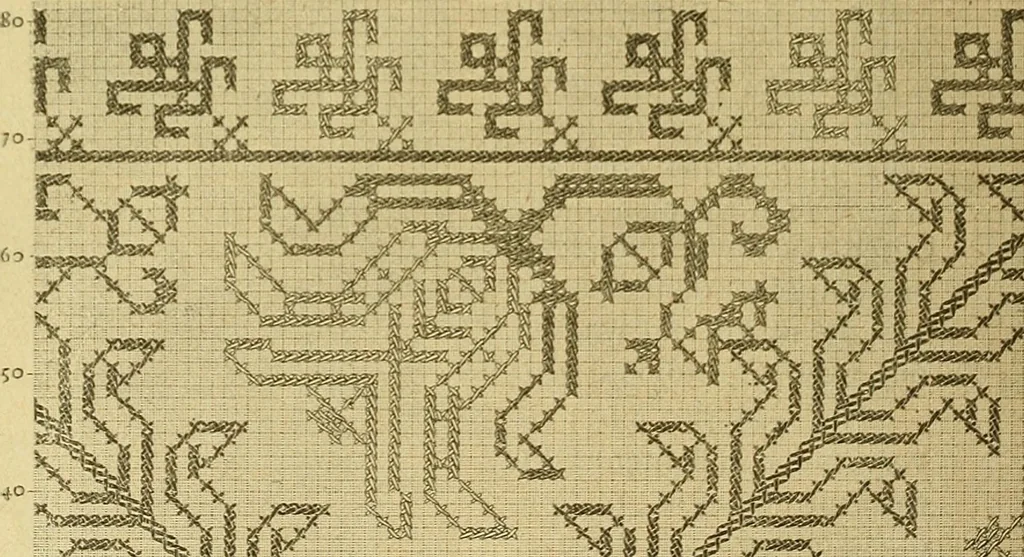 An illustration from Encyclopedia of needlework, 1890, leaf 171