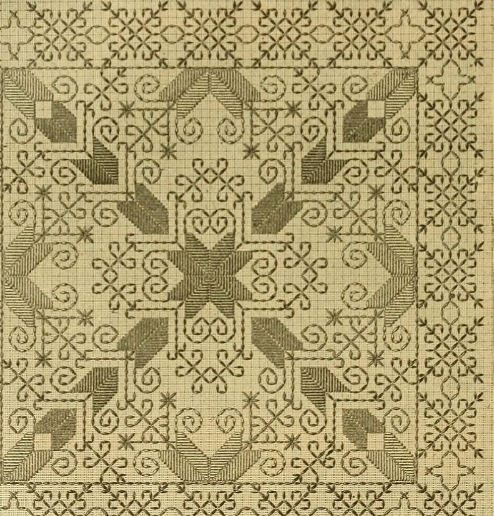 An illustration from Encyclopedia of needlework, 1890, leaf 175