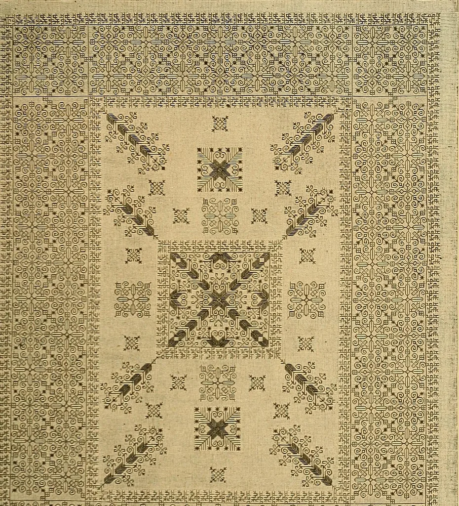 An illustration from Encyclopedia of needlework, 1890, leaf 176
