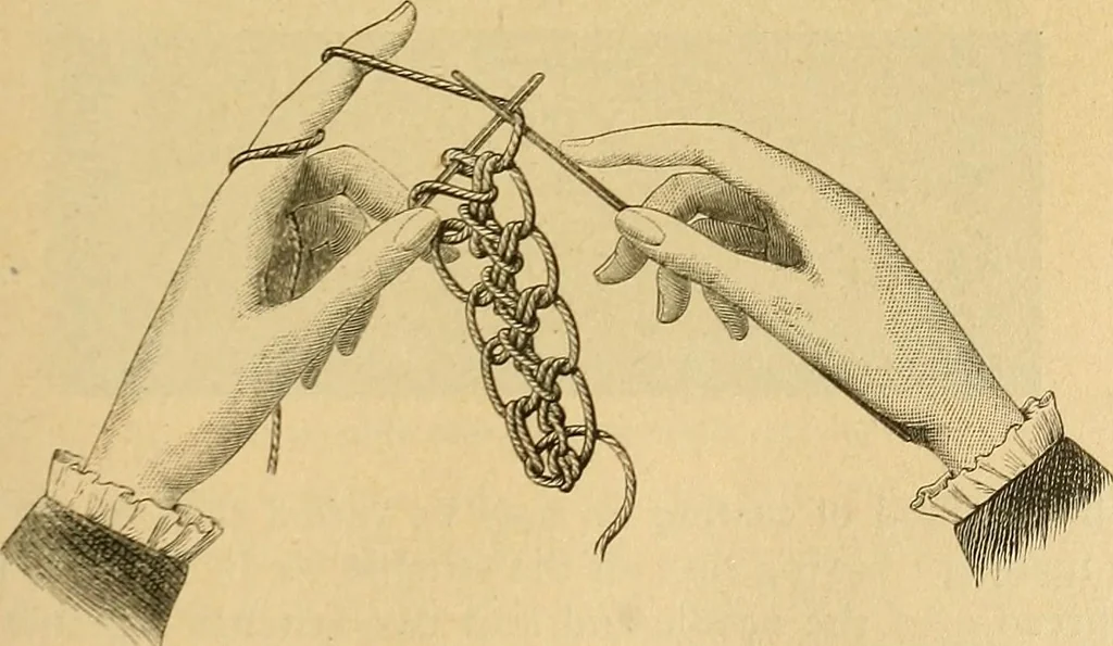 An illustration from Encyclopedia of needlework, 1890, leaf 184