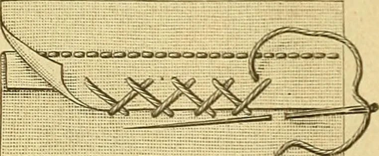 An illustration from Encyclopedia of needlework, 1890, leaf 21