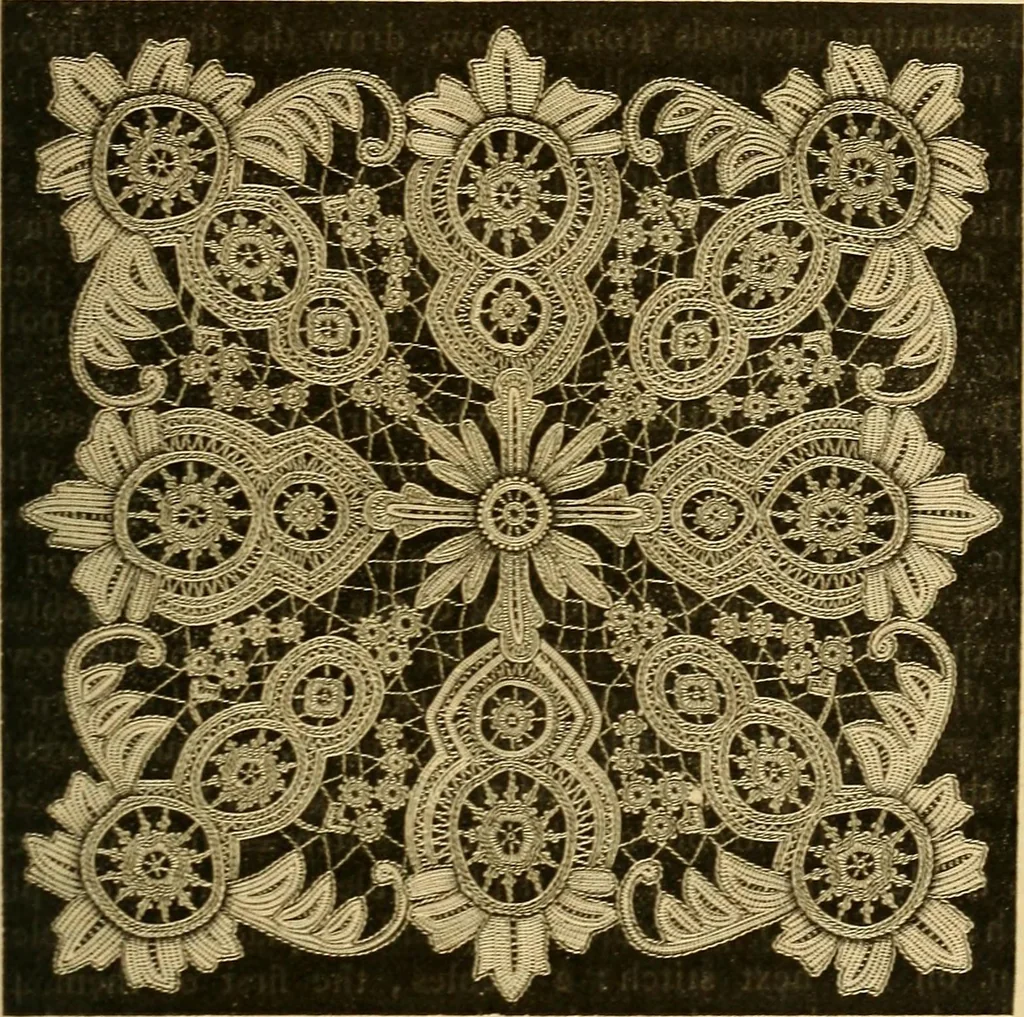 An illustration from Encyclopedia of needlework, 1890, leaf 324