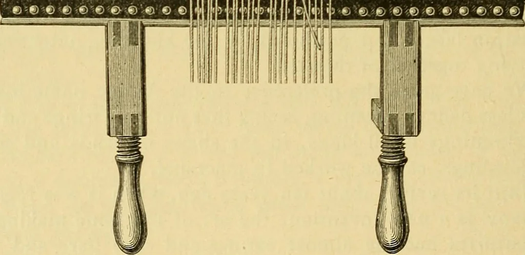 An illustration from Encyclopedia of needlework, 1890, leaf 351