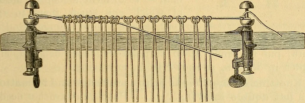 An illustration from Encyclopedia of needlework, 1890, leaf 352