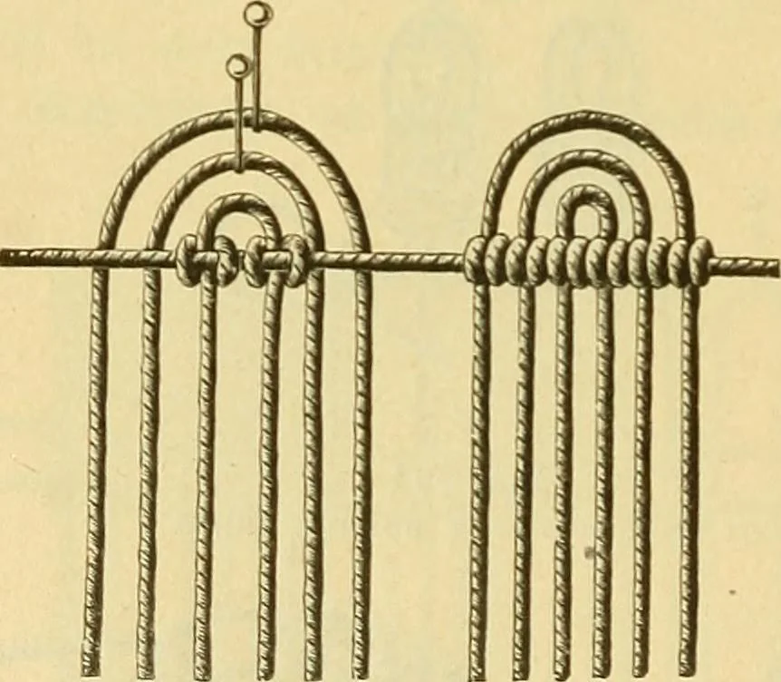 An illustration from Encyclopedia of needlework, 1890, leaf 357