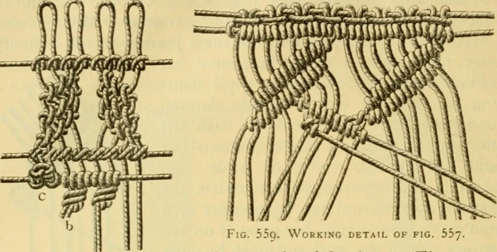 An illustration from Encyclopedia of needlework, 1890, leaf 369