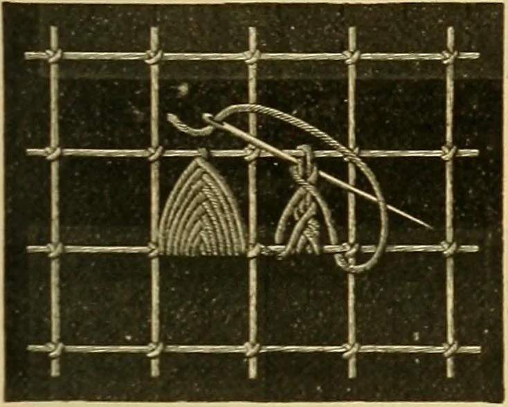 An illustration from Encyclopedia of needlework, 1890, leaf 424