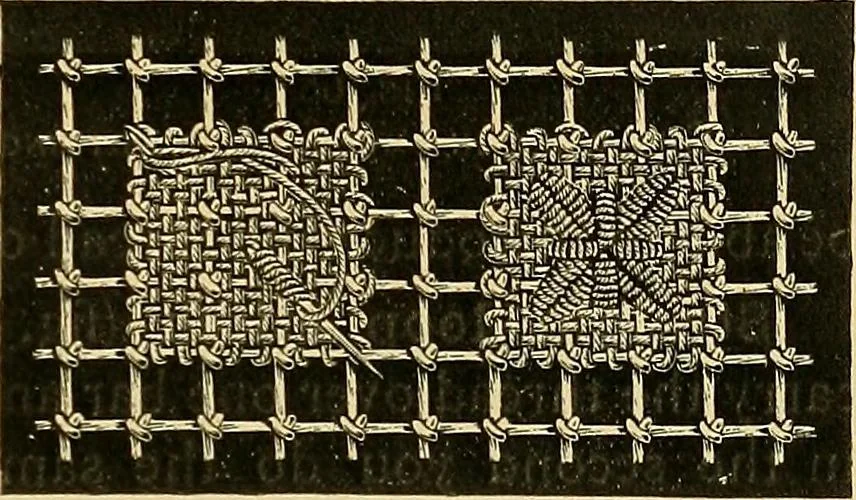 An illustration from Encyclopedia of needlework, 1890, leaf 428