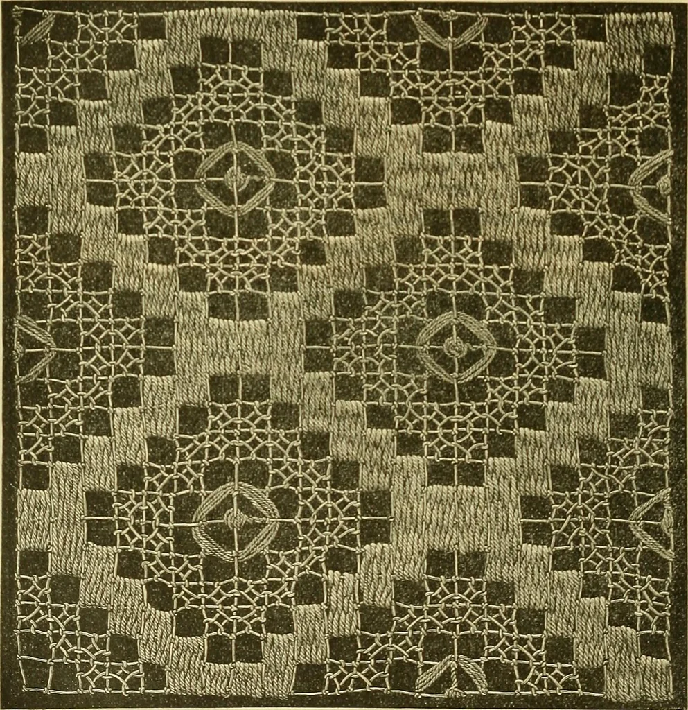 An illustration from Encyclopedia of needlework, 1890, leaf 437