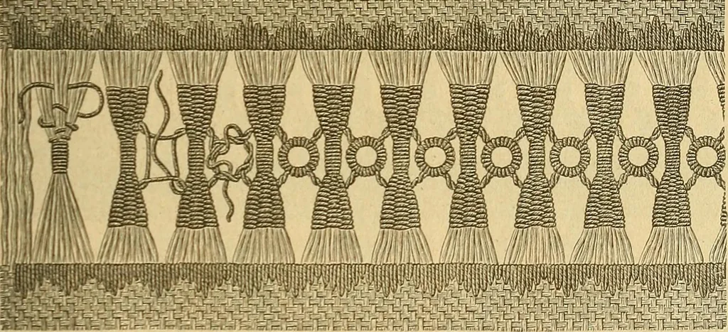An illustration from Encyclopedia of needlework, 1890, leaf 44