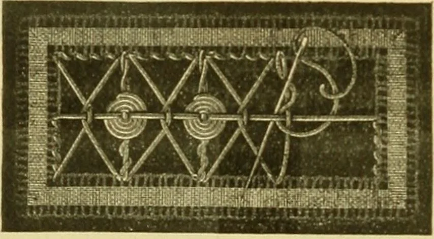 An illustration from Encyclopedia of needlework, 1890, leaf 455