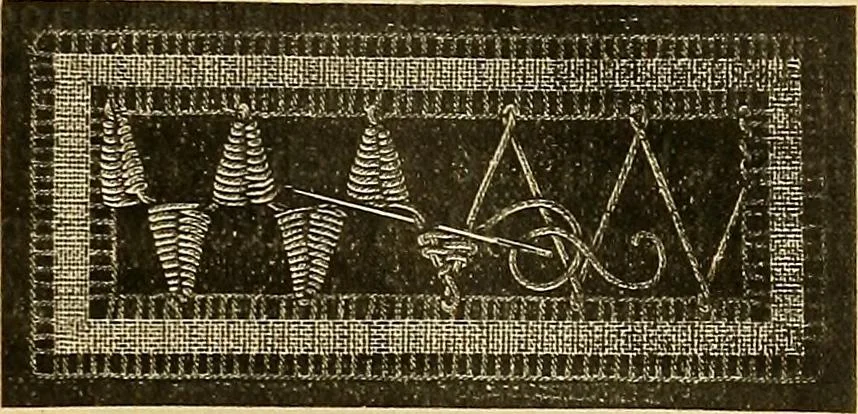 An illustration from Encyclopedia of needlework, 1890, leaf 456