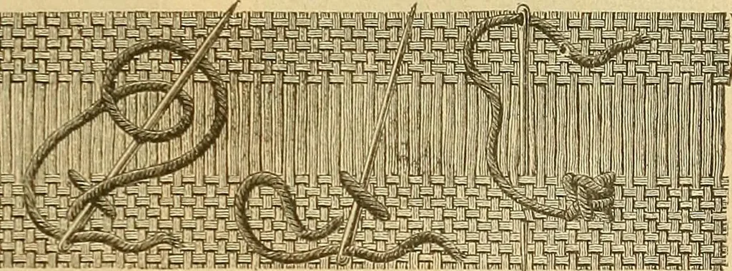 An illustration from Encyclopedia of needlework, 1890, leaf 46