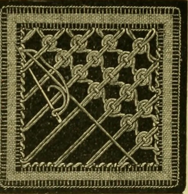 An illustration from Encyclopedia of needlework, 1890, leaf 469