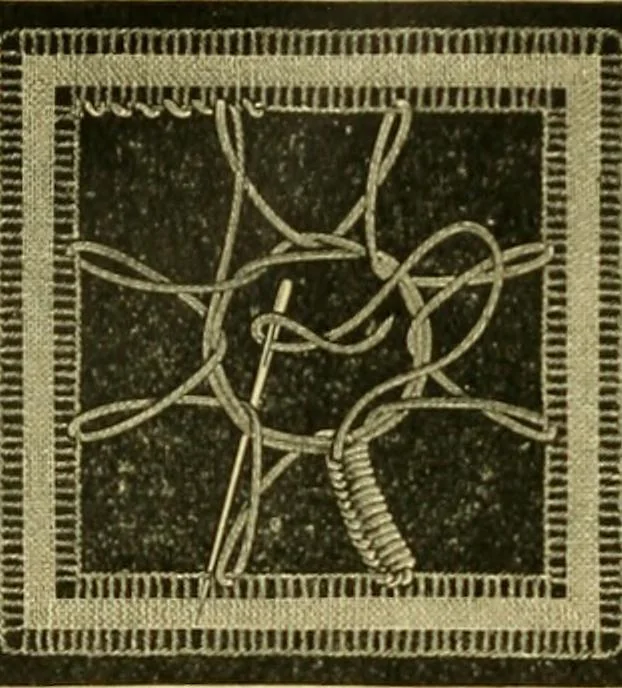 An illustration from Encyclopedia of needlework, 1890, leaf 473