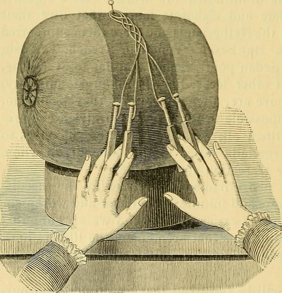An illustration from Encyclopedia of needlework, 1890, leaf 481