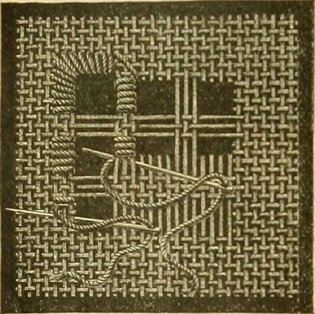 An illustration from Encyclopedia of needlework, 1890, leaf 49