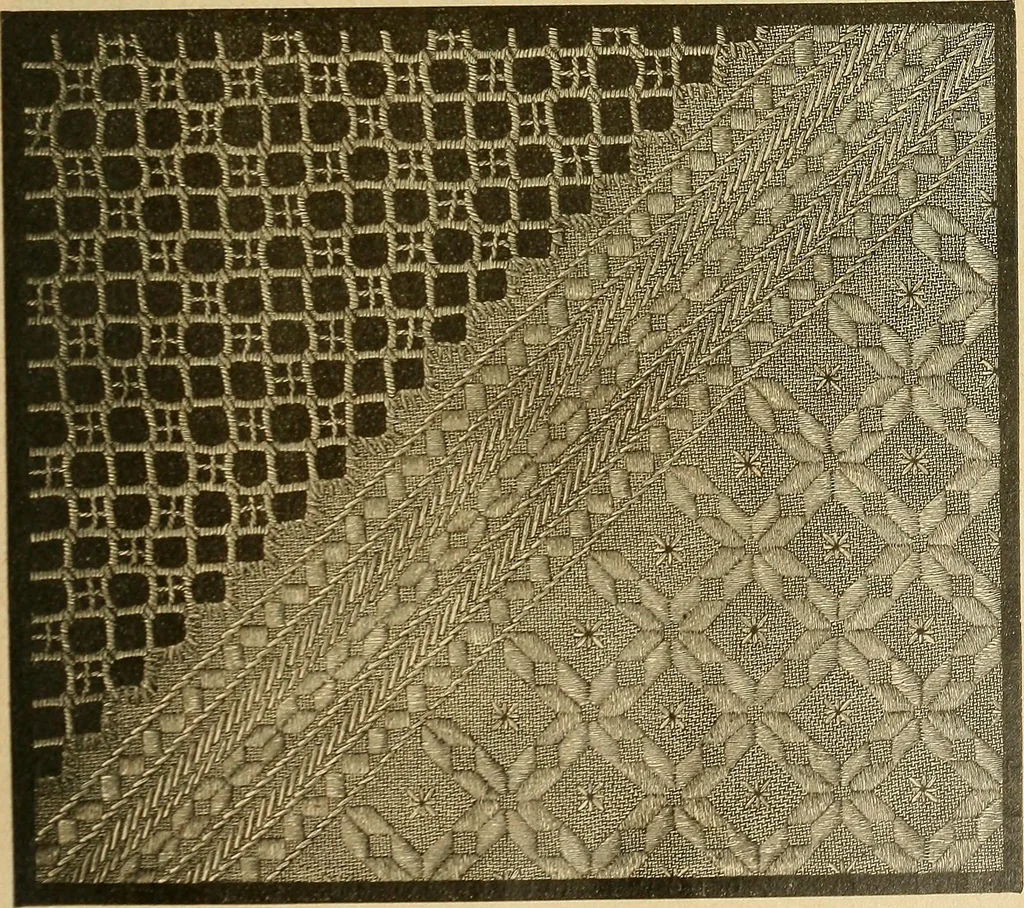 An illustration from Encyclopedia of needlework, 1890, leaf 50
