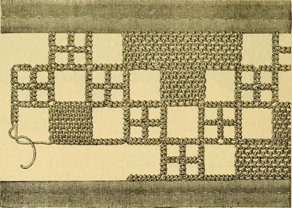 An illustration from Encyclopedia of needlework, 1890, leaf 513
