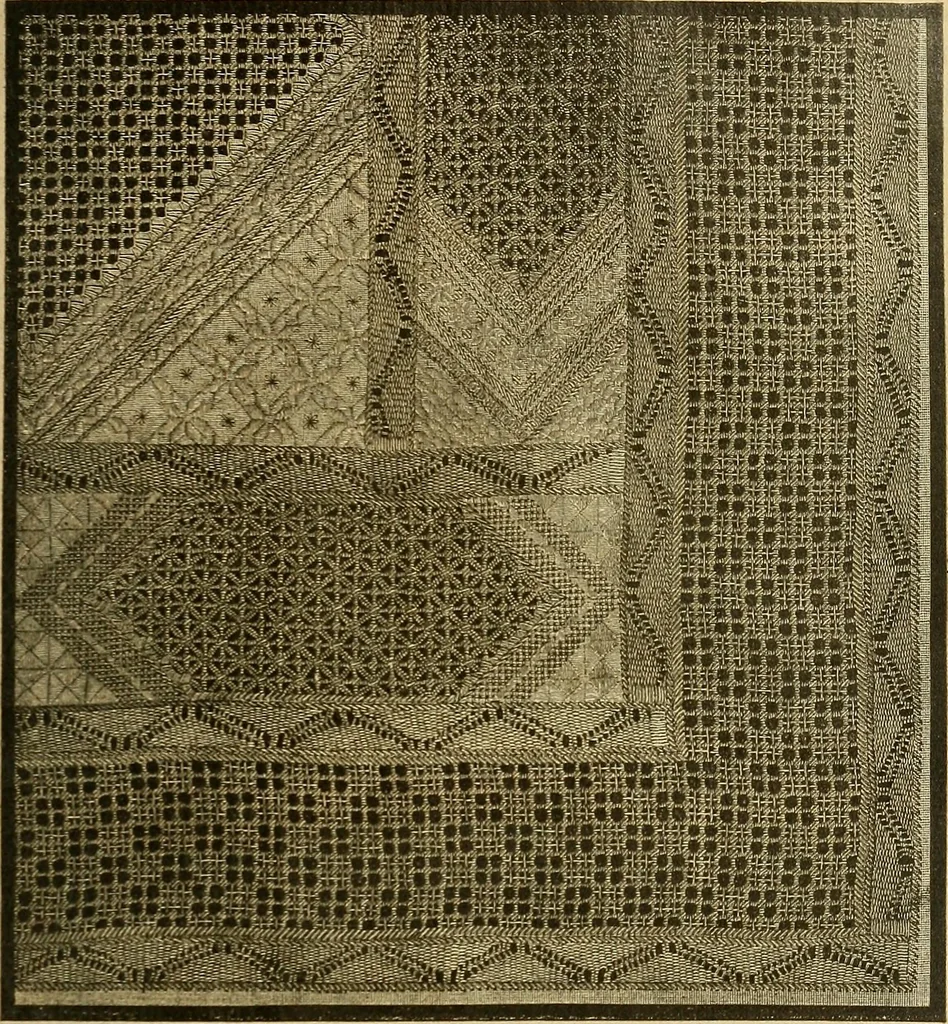An illustration from Encyclopedia of needlework, 1890, leaf 52
