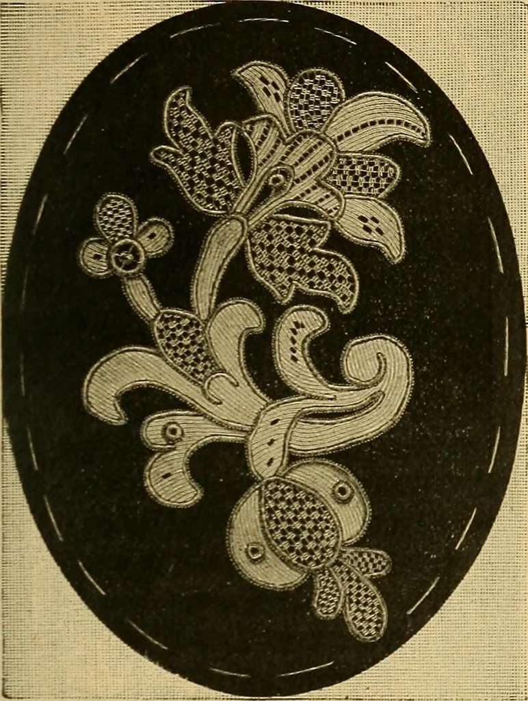 An illustration from Encyclopedia of needlework, 1890, leaf 520