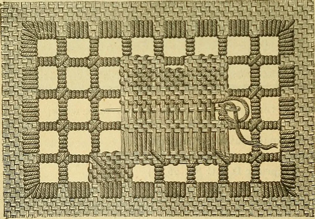 An illustration from Encyclopedia of needlework, 1890, leaf 53