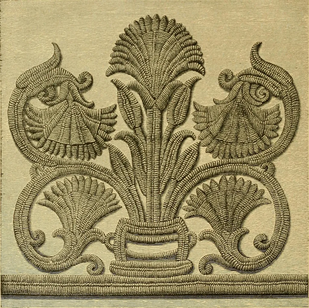 An illustration from Encyclopedia of needlework, 1890, leaf 551