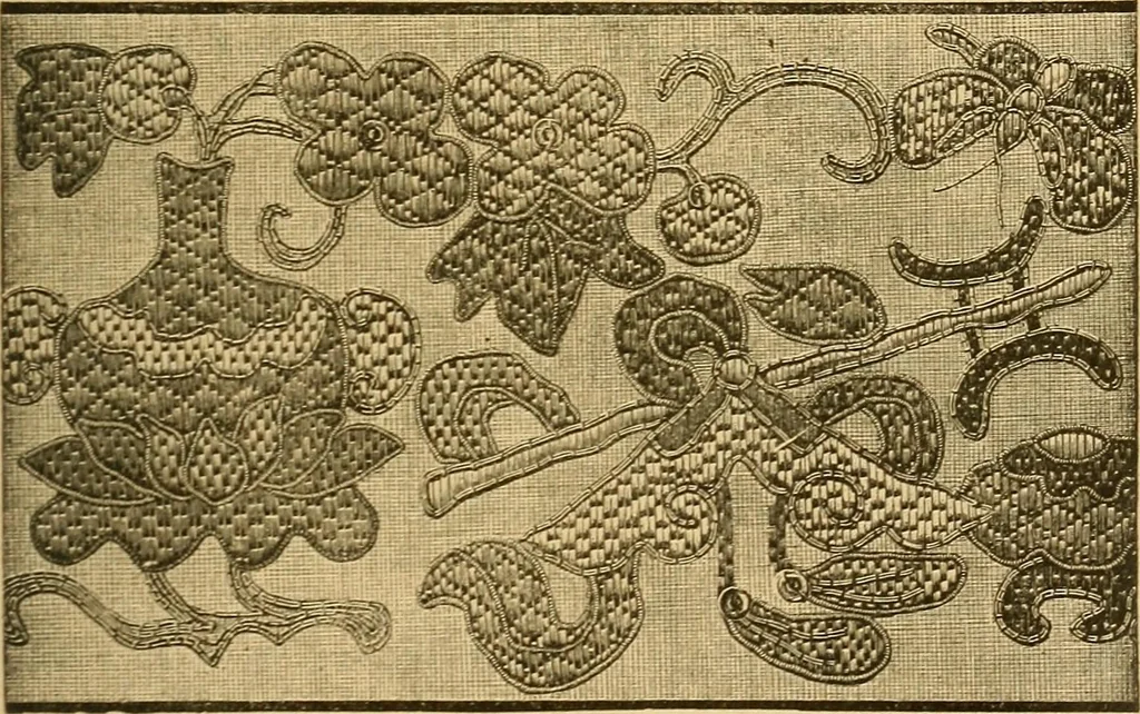 An illustration from Encyclopedia of needlework, 1890, leaf 558