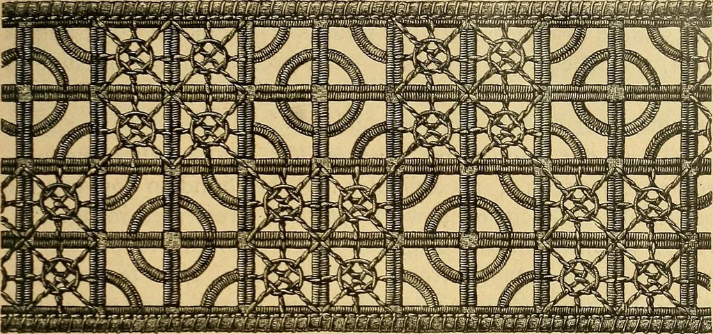 An illustration from Encyclopedia of needlework, 1890, leaf 56