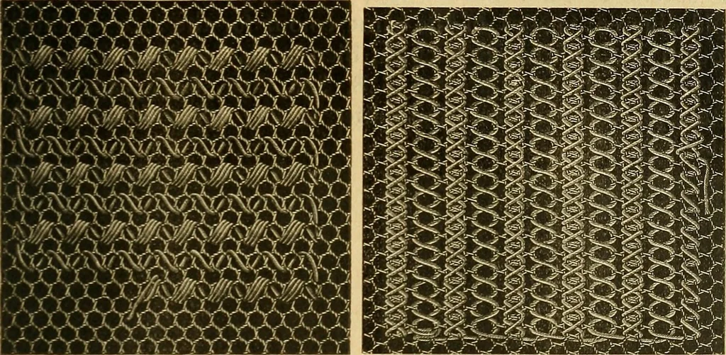 An illustration from Encyclopedia of needlework, 1890, leaf 60