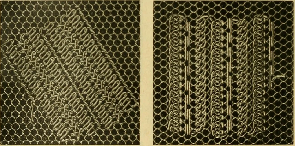 An illustration from Encyclopedia of needlework, 1890, leaf 63