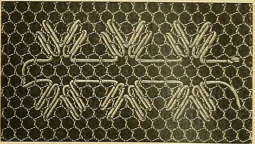 An illustration from Encyclopedia of needlework, 1890, leaf 65