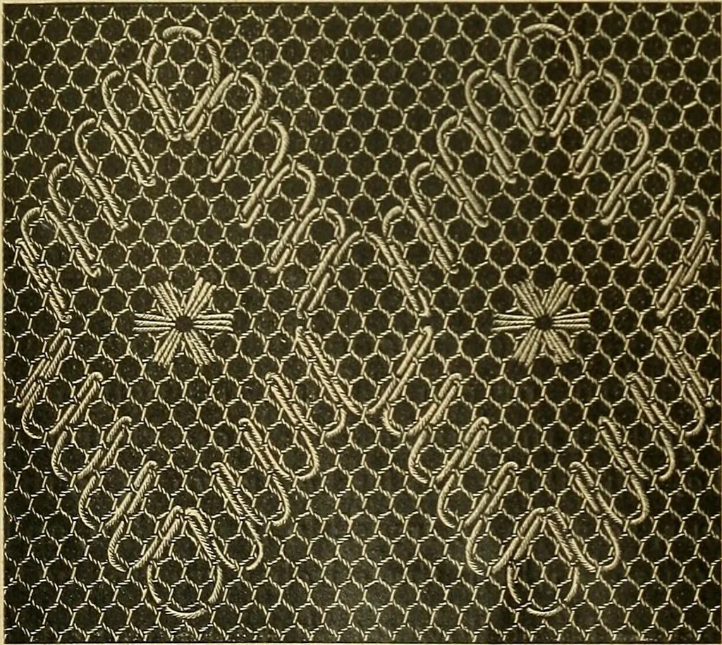 An illustration from Encyclopedia of needlework, 1890, leaf 67