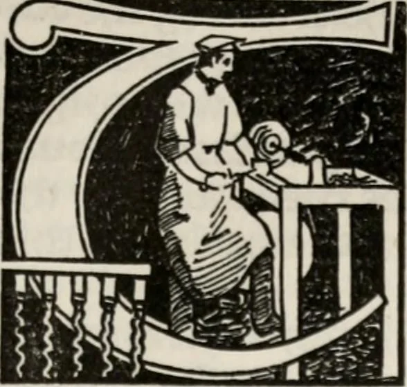 An illustration from An endeavor towards the teaching of John Ruskin and William Morris. Being a brief account of the work, the aims, and the principles of the Guild of handicraft in East London, 1901, leaf 20