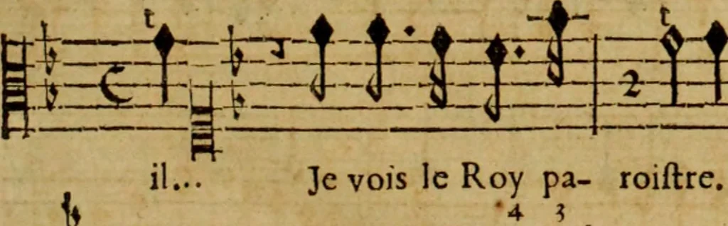 An illustration from Enée et Lavinie, tragédie, 1 act, 1690, leaf 82