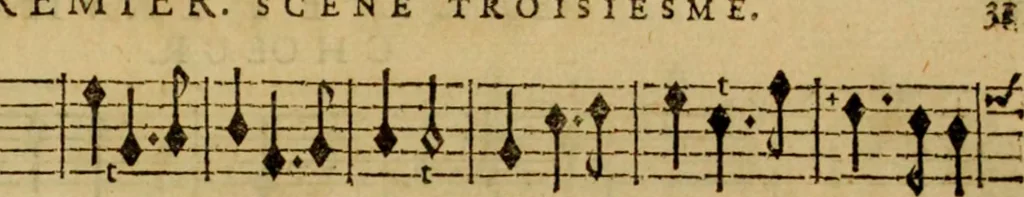 An illustration from Enée et Lavinie, tragédie, 1 act, 1690, leaf 96