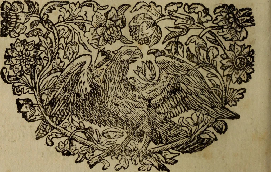 An illustration from Engaños y desengaños del profano amor : deducidos de la amorosa historia, que à este fin se refiere del ducque D. Federico de Toledo : donde se disuade lo nocivo de esta passion, y se previene su remedio en diversos documentos morales, y politicos ; illustrados de toda erudicion sacra y humana ..., 1687, leaf 587