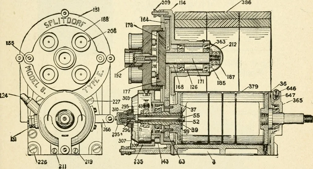 An illustration from Engelman's autocraft; being an instructive study of the automobile; its care and management; how to drive; locating troubles and repairing them; with chapters exploiting some of the latest devices used in automobile construction, 1914, leaf 150